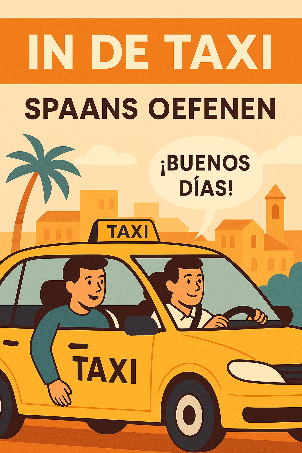 In de taxi